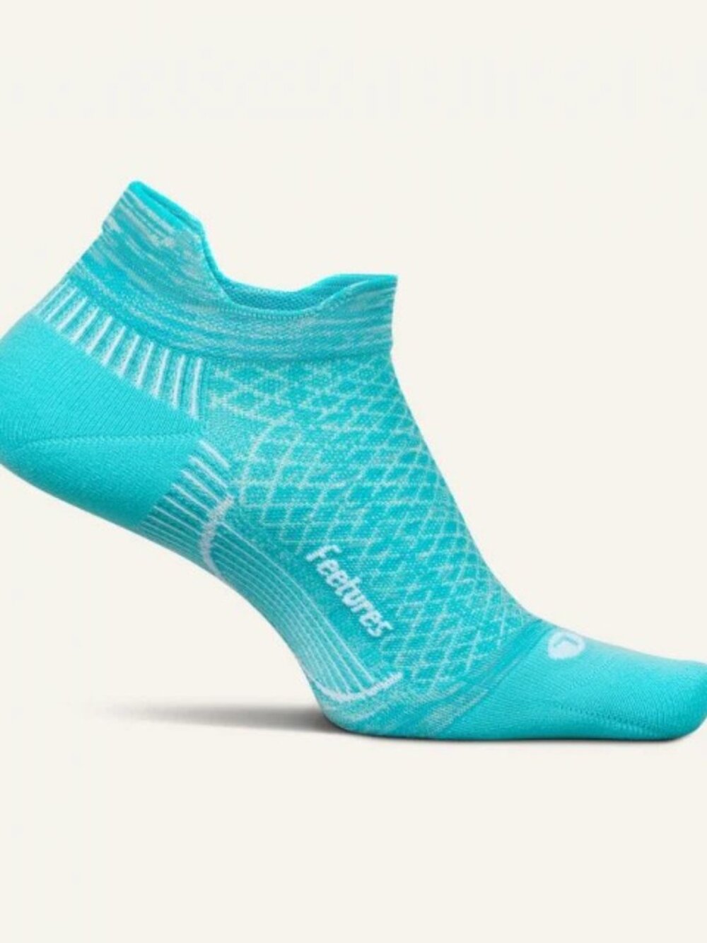 Feetures - Plantar Fasciitis Relief Light Cushion No Show Tab Socks Size Medium